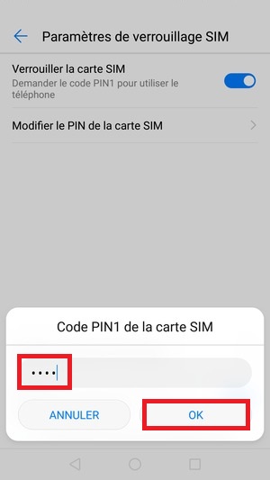 Changer le code PIN sur le Huawei P9